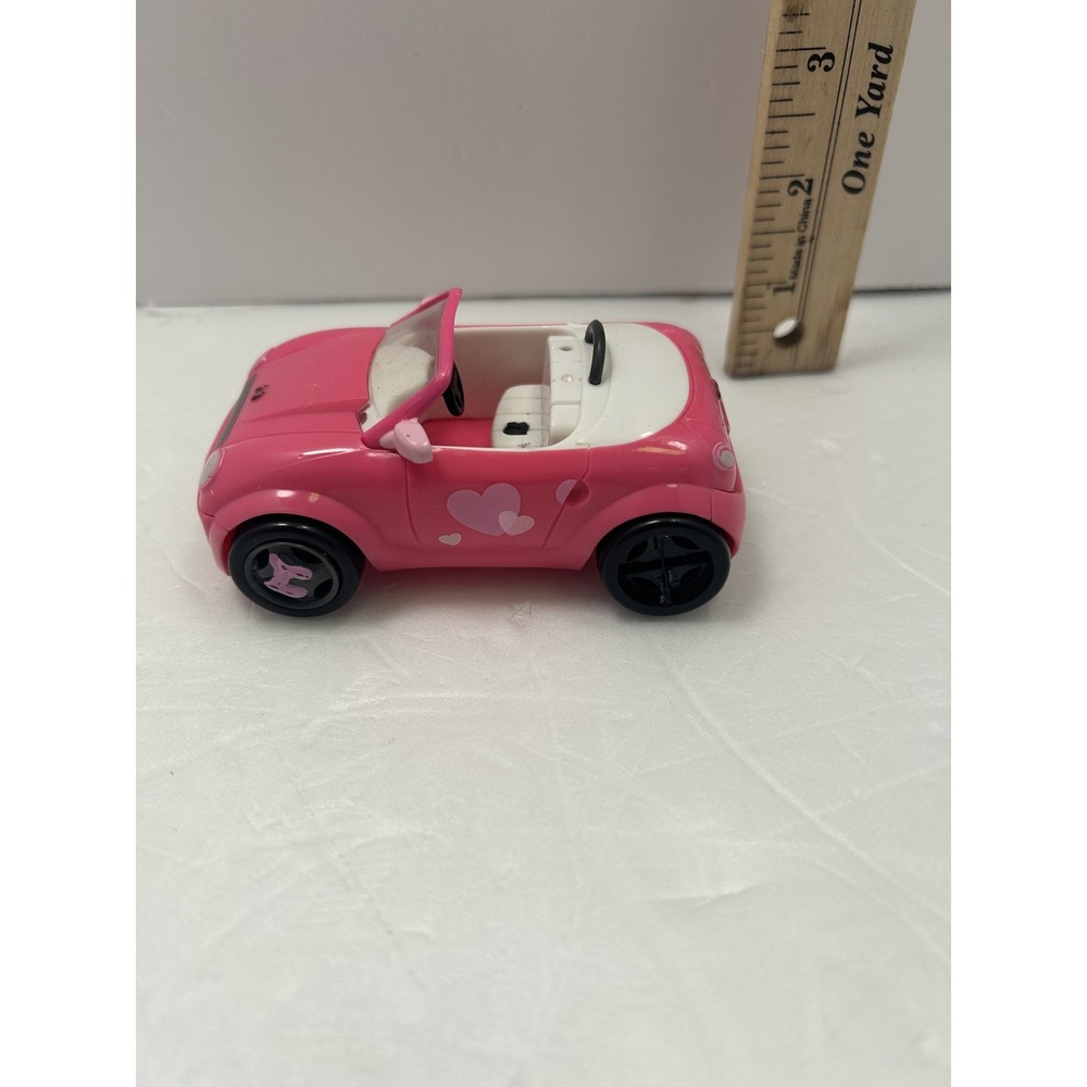 Disney Minnie Mouse Pink Car Toy Small Plastic Vehicle Hearts Girls Play Cute